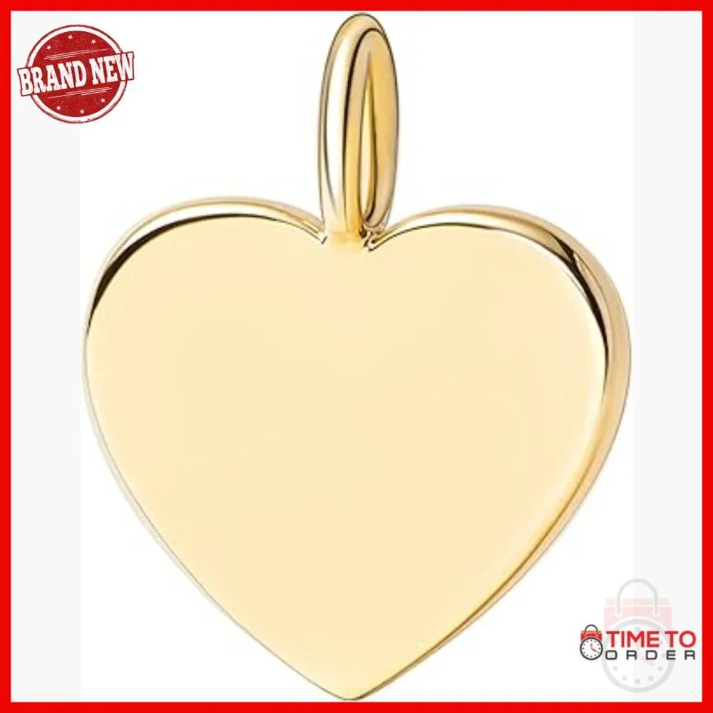Sterling Silver Engravable Dog Charm Pendant with Gold Plating